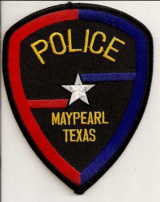 Maypearl Police
Thanks to EmblemAndPatchSales.com for this scan.
Keywords: texas