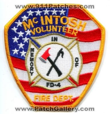 McIntosh Volunteer Fire Department In Memory of FD-4 (Alabama)
Scan By: PatchGallery.com
Keywords: dept.