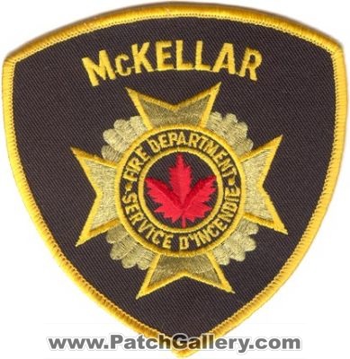 McKellar Fire Department (Canada ON)
Thanks to zwpatch.ca for this scan.
