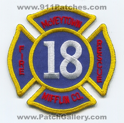 McVeytown Fire Rescue Department 18 Mifflin County Patch (Pennsylvania)
Scan By: PatchGallery.com
Keywords: dept. co.