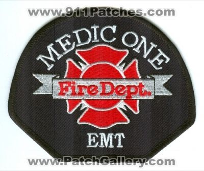Medic One Fire Department EMT Pierce County District Patch (Washington)
Scan By: PatchGallery.com
Keywords: 1 dept. ems co. dist.