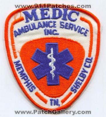 Medic Ambulance Service Inc. Patch (Tennessee)
Scan By: PatchGallery.com
Keywords: memphis shelby county co. tn.