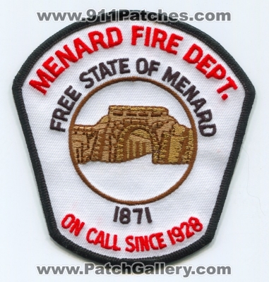 Menard Fire Department Patch (Texas)
Scan By: PatchGallery.com
Keywords: dept. free state of on call since 1928