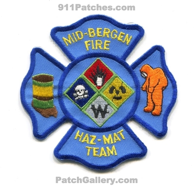 Mid-Bergen Fire Department HazMat Team Patch (New Jersey)
Scan By: PatchGallery.com
Keywords: dept. haz-mat hazardous materials