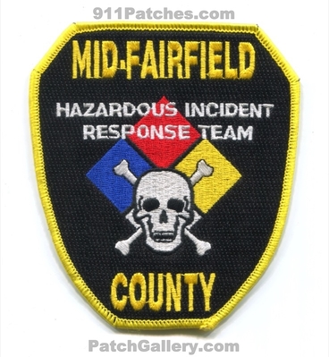 Mid-Fairfield County Fire Department Hazardous Incident Response Team Patch (Connecticut)
Scan By: PatchGallery.com
Keywords: co. dept. hirt hazmat haz-mat materials skull