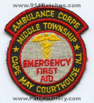 Middle Township Cape May Courthouse Ambulance Corps Emergency First Aid (New Jersey)
Scan By: PatchGallery.com
Keywords: twp. ems
