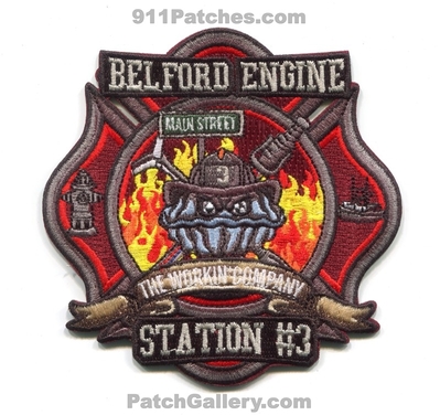 Middletown Township Fire Department Station 3 Belford Engine Company Patch (New Jersey)
Scan By: PatchGallery.com
[b]Patch Made By: 911Patches.com[/b]
Keywords: twp. dept. number no. #3 co. main street the workin company