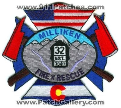 Milliken Fire Rescue Patch (Colorado)
[b]Scan From: Our Collection[/b]
Keywords: 32