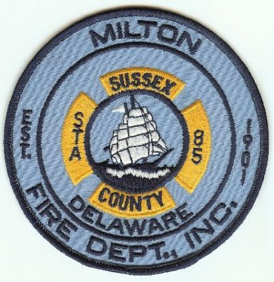 Milton Fire Dept Inc
Thanks to PaulsFirePatches.com for this scan.
Keywords: delaware sussex county station 85
