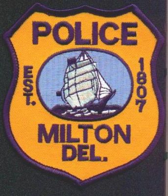 Milton Police
Thanks to EmblemAndPatchSales.com for this scan.
Keywords: delaware