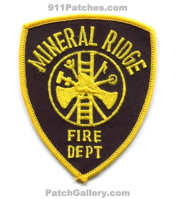 Mineral Ridge Fire Department Patch (Ohio)
Scan By: PatchGallery.com
Keywords: dept.