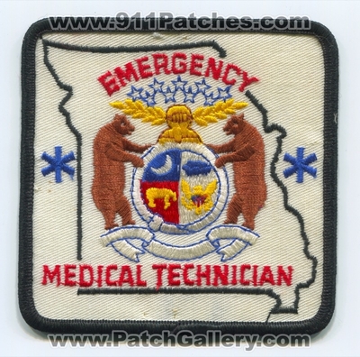 Missouri Emergency Medical Technician EMT Patch (Missouri)
Scan By: PatchGallery.com
Keywords: state certified ems