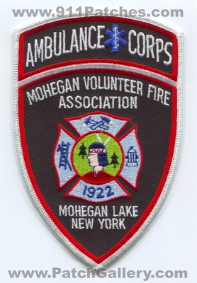 Mohegan Volunteer Fire Association Ambulance Corps Patch (New York)
Scan By: PatchGallery.com
Keywords: vol. assn. lake 1922