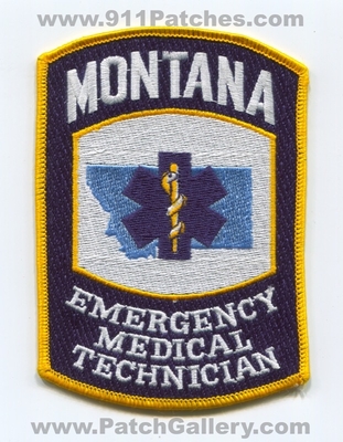 Montana State Emergency Medical Technician EMT EMS Patch (Montana)
Scan By: PatchGallery.com
Keywords: certified licensed registered ambulance