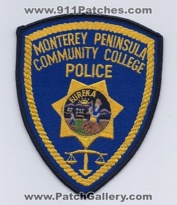 Monterey Penninsula Community College Police Department (California)
Thanks to PaulsFirePatches.com for this scan.
Keywords: dept.