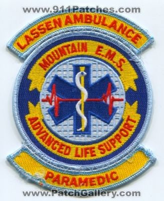 Mountain EMS Advanced Life Support Lassen Ambulance Paramedic (California)
Scan By: PatchGallery.com
Keywords: e.m.s. als