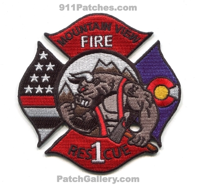 Mountain View Fire Department Rescue 1 Patch (Colorado)
[b]Scan From: Our Collection[/b]
[b]Patch Made By: 911Patches.com[/b]
Keywords: dept. company co. station