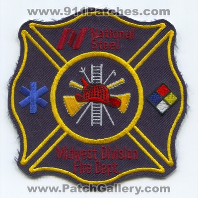 National Steel Midwest Division Fire Department Patch (Indiana)
Scan By: PatchGallery.com
Keywords: dept.