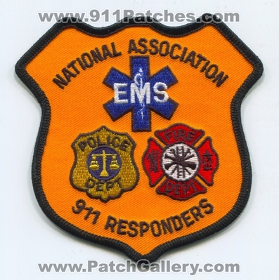 National Association 911 Responders Patch (UNKNOWN STATE)
Scan By: PatchGallery.com
Keywords: assn. ems fire police department dept.