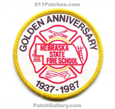 Nebraska State Fire School Golden Anniversary 50 Years Patch (Nebraska)
Scan By: PatchGallery.com
Keywords: 1937-1987