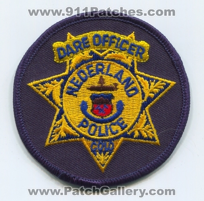 Nederland Police Department DARE Officer Patch (Colorado)
Scan By: PatchGallery.com
Keywords: dept. d.a.r.e.