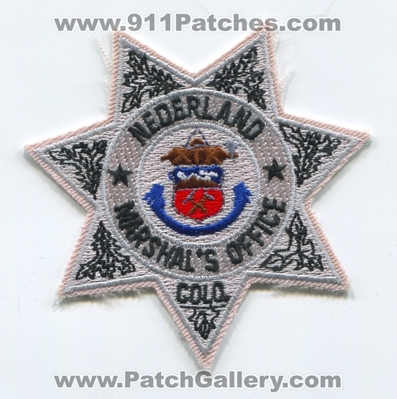 Nederland Marshals Office Patch (Colorado)
Scan By: PatchGallery.com
Keywords: colo. police department dept. sheriffs