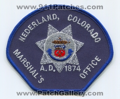 Nederland Marshals Office Patch (Colorado)
Scan By: PatchGallery.com
Keywords: colo. police department dept. sheriffs a.d. ad 1874