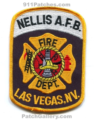 Nellis Air Force Base AFB Fire Department Las Vegas USAF Military Patch (Nevada)
Scan By: PatchGallery.com
Keywords: a.f.b. dept. crash rescue cfr aircraft airport firefighter firefighting arff nv.