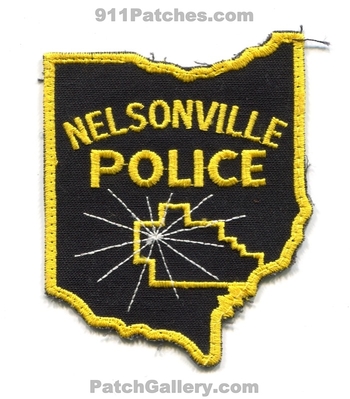 Nelsonville Police Department Patch (Ohio) (State Shape)
Scan By: PatchGallery.com
Keywords: dept.