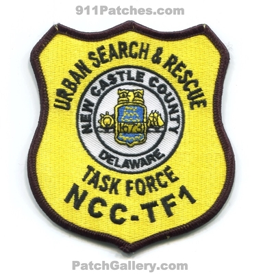 New Castle County Urban Search and Rescue USAR Task Force 1 Patch (Delaware)
Scan By: PatchGallery.com
Keywords: co. & ncc-tf1 fema fire ems