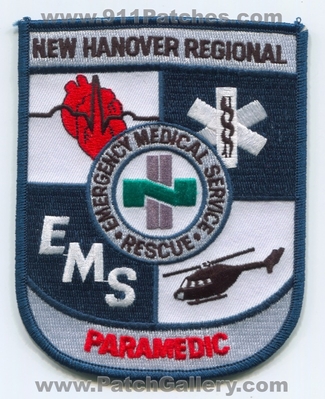 New Hanover Regional Emergency Medical Services EMS Paramedic Patch (North Carolina)
Scan By: PatchGallery.com
Keywords: ambulance rescue