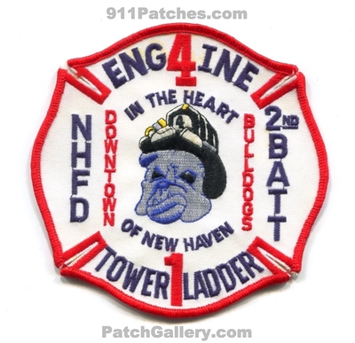 New Haven Fire Department Engine 4 Tower Ladder 1 2nd Battalion Patch (Connecticut)
Scan By: PatchGallery.com
Keywords: dept. nhfd company co. station in the heart of downtown bulldogs