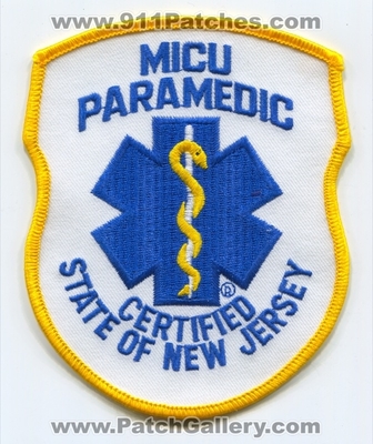 New Jersey State Certified MICU Paramedic EMS Patch (New Jersey)
Scan By: PatchGallery.com
Keywords: of medical intensive care unit emergency medical services ambulance
