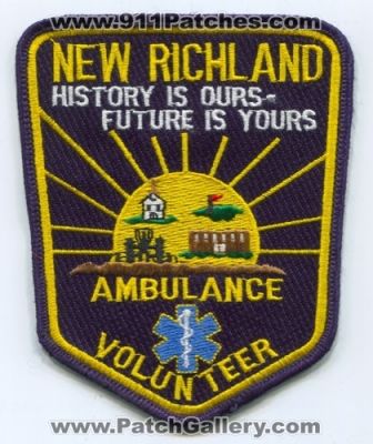 New Richland Volunteer Ambulance Patch (Minnesota)
Scan By: PatchGallery.com
Keywords: vol. ems