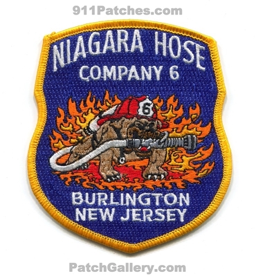 Niagara Hose Company 6 Fire Department Burlington Patch (New Jersey)
Scan By: PatchGallery.com
Keywords: co. number no. #1 dept. bulldog