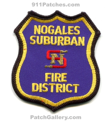 Nogales Suburban Fire District Patch (Arizona)
Scan By: PatchGallery.com
Keywords: dist. department dept.
