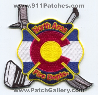North Area Fire Departments Hockey Team Patch (Colorado)
[b]Scan From: Our Collection[/b]
[b]Patch Made By: 911Patches.com[/b]
Keywords: dept. depts.