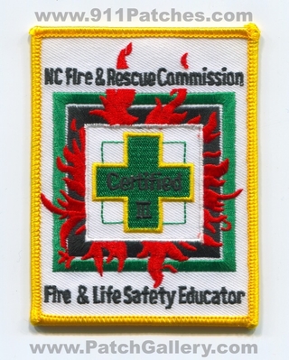 North Carolina State Certified Fire and Life Safety Educator III Patch (North Carolina)
Scan By: PatchGallery.com
Keywords: & 3 department dept. nc rescue commission