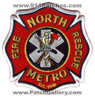 North Metro Fire Rescue Patch (Colorado)
[b]Scan From: Our Collection[/b]
