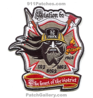 North Metro Fire Rescue District Station 62 Patch (Colorado) (Prototype)
[b]Scan From: Our Collection[/b]
[b]Patch Made By: 911Patches.com[/b]
Keywords: dist. department dept. company co. truck t62 medic ambulance m62 battalion chief bc62 the heart of the district unity