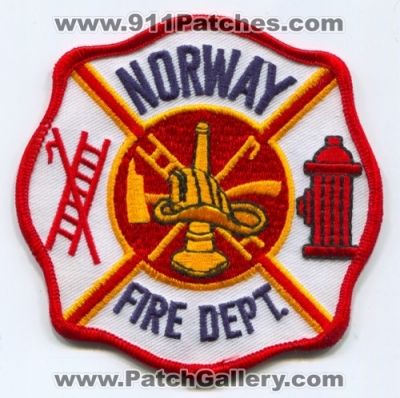 Norway Fire Department Patch (UNKNOWN STATE)
Scan By: PatchGallery.com
Keywords: dept.