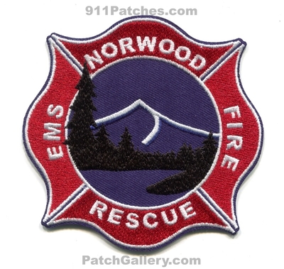 Norwood Fire Rescue Department Patch (Colorado)
[b]Scan From: Our Collection[/b]
Keywords: dept. ems