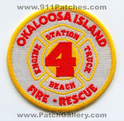Okaloosa Island Fire Rescue Department Station 4 Patch (Florida)
Scan By: PatchGallery.com
Keywords: dept. beach engine truck company co.