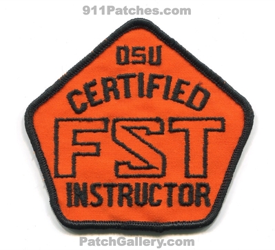 Oklahoma State University OSU Fire Service Training FST Certified Instructor Patch (Oklahoma)
Scan By: PatchGallery.com
Keywords: department dept.