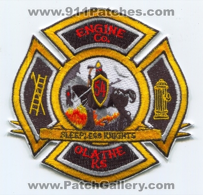 Olathe Fire Department Engine 54 Patch (Kansas)
Scan By: PatchGallery.com
Keywords: dept. company co. station ks sleepless knights
