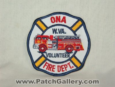 Ona Volunteer Fire Department (West Virginia)
Thanks to Walts Patches for this picture.
Keywords: vol. dept. w.va.