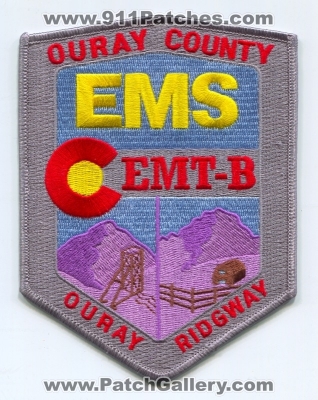 Ouray County Emergency Medical Services EMS EMT-B Patch (Colorado)
[b]Scan From: Our Collection[/b]
Keywords: co. ridgway technician basic emtb