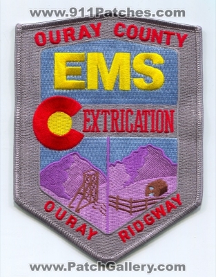 Ouray County Emergency Medical Services EMS Extrication Patch (Colorado)
[b]Scan From: Our Collection[/b]
Keywords: co. ridgway