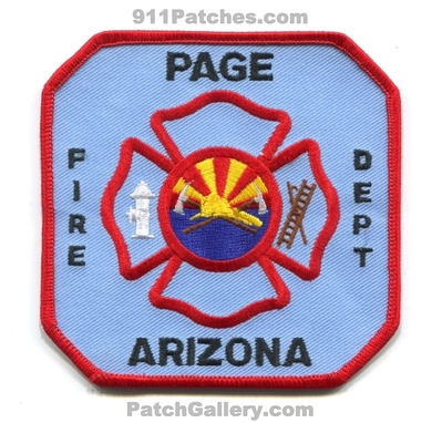 Page Fire Department Patch (Arizona)
Scan By: PatchGallery.com
Keywords: dept.