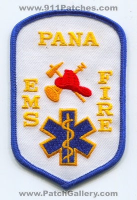 Pana Fire EMS Department Patch (Illinois)
Scan By: PatchGallery.com
Keywords: dept.